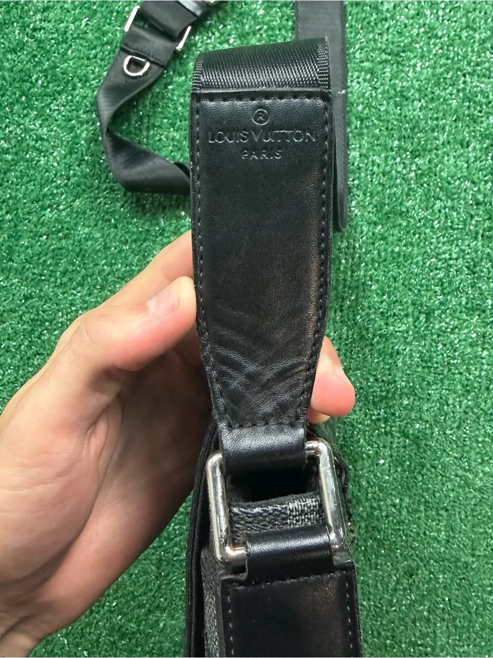 Louis Vuitton Damier Graphite Messenger Crossbody in Black and Gray